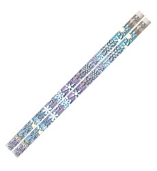 Snowflake Glitters Motivational Pencils, Pack of 12