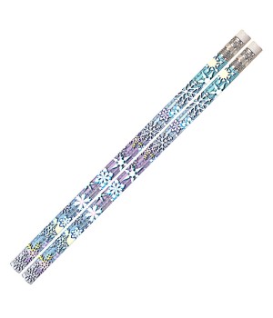 Snowflake Glitters Motivational Pencils, Pack of 12