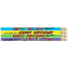 Happy Birthday Wishes Pencil, Pack of 12