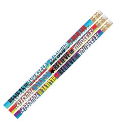 Believe In Yourself Motivational Pencil, Pack of 12