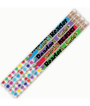 Super Reader Motivational Pencils, Pack of 12