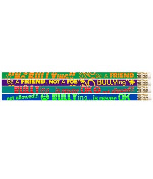 No Bullying Motivational Pencils, Pack of 12