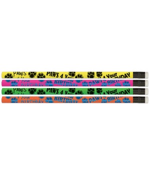 Paws 4 Your Birthday Pencils, Pack of 12