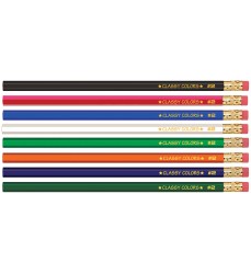 No. 2 Wood Case Hex Pencil, Assorted Colors, Pack of 12