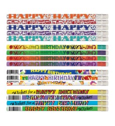 Teacher Birthday Pencils Assortment, Pack of 144