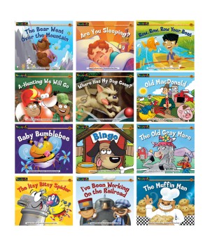 Rising Readers Leveled Book, Nursery Rhyme Songs & Stories, Set of 12