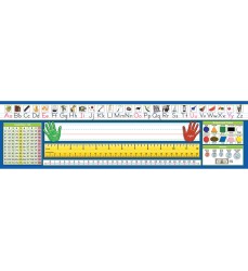 Primary Traditional Manuscript Counting 1-120 Desk Plates, Pack of 36