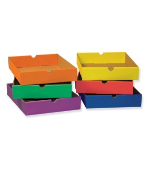 Drawers for 6-Shelf Organizer, 6 Assorted Colors, 2-1/2"H x 10-1/4"W x 13-1/4"D, 6 Drawers
