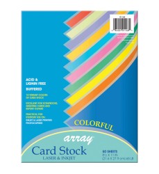 Colorful Card Stock, 10 Assorted Colors, 8-1/2" x 11", 50 Sheets