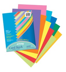 Colorful Card Stock, 10 Assorted Colors, 8-1/2" x 11", 100 Sheets