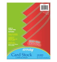 Card Stock, Rojo Red, 8-1/2" x 11", 100 Sheets