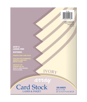 Card Stock, Classic Ivory, 8-1/2" x 11", 100 Sheets