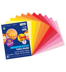 Construction Paper, Warm Assorted, 9" x 12", 50 Sheets