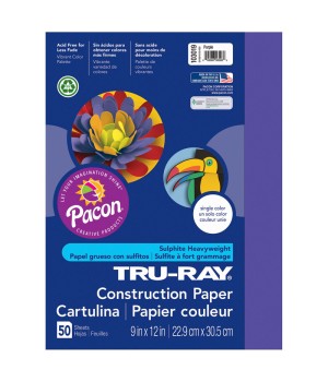 Construction Paper, Purple, 9" x 12", 50 Sheets