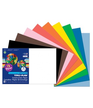 Construction Paper, Standard Assorted, 12" x 18", 50 Sheets