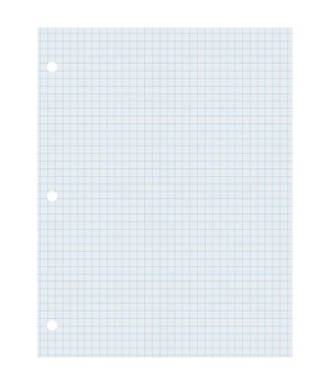 Graphing Paper, White, 2-sided, 1/4" Quadrille Ruled 8-1/2" x 11", 500 Sheets