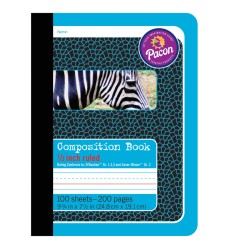 Primary Composition Book, Book Bound, D'Nealian Grades/Zaner-Bloser, 1/2" x 1/4" x 1/4" Ruled, 9-3/4" x 7-1/2", 100 Sheets
