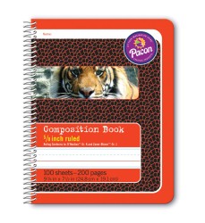 Primary Composition Book, Spiral Bound, D'Nealian/Zaner-Bloser, 5/8" x 5/16" x 5/16" Ruled, 9-3/4" x 7-1/2", 100 Sheets