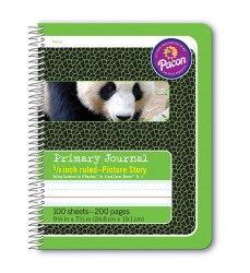 Primary Composition Book, Spiral Bound, D'Nealian/Zaner-Bloser, 5/8" x 5/16" x 5/16" Picture Story Ruled, 9-3/4" x 7-1/2", 100 Sheets