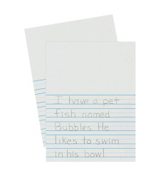 Newsprint Handwriting Paper, Picture Story, 7/8" x 7/16" x 7/16" Ruled Short, 9" x 12", 500 Sheets