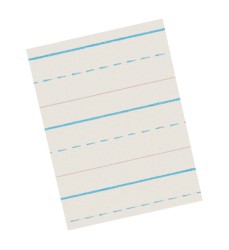 Newsprint Handwriting Paper, Skip-A-Line, Grade 1, 1/2" x 1/4" x 1/4" Ruled Long, 11" x 8-1/2", 500 Sheets