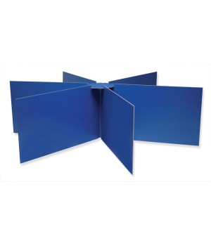 Privacy Boards, Blue, Round Table Compatible, 48" Diameter x 14" High, 1 Board