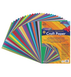 Specialty Craft Paper Assortment, 25 Assorted Colors, 12" x 18", 100 Sheets