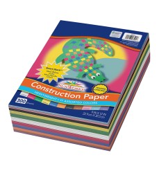 Construction Paper, 11 Assorted Colors, 9" x 12", 300 Sheets
