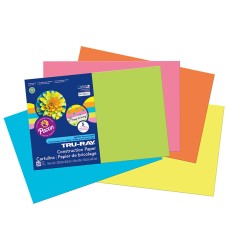 Construction Paper, 5 Assorted Hot Colors, 12" x 18", 50 Sheets