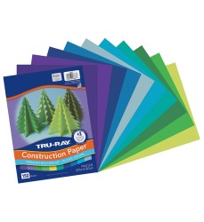 Construction Paper, Cool Assorted, 9" x 12", 150 Sheets