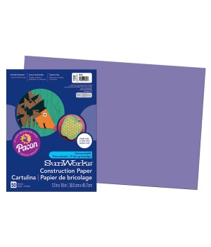 Construction Paper, Violet, 12" x 18", 50 Sheets