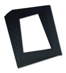 Pre-Cut Mat Frames, 11.5" x 16.75" Frame, 8" x 10.75" Window, Black, Pack of 12