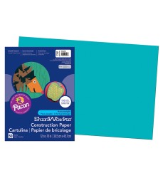 Construction Paper, Turquoise, 12" x 18", 50 Sheets