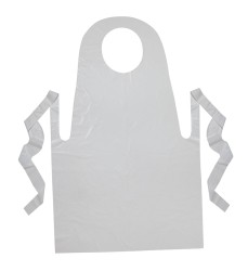 Youth Disposable Aprons, White, 24" x 35", 100 Count