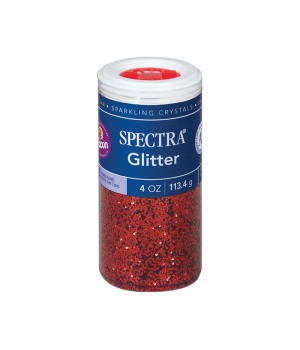 Glitter, Red, 4 oz., 1 Jar
