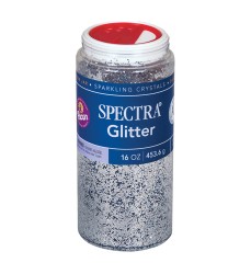Glitter, Silver, 1 lb., 1 Jar