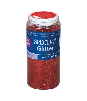 Glitter, Red, 1 lb., 1 Jar
