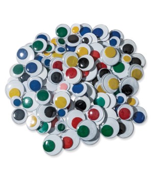Jumbo Wiggle Eyes, Multi-Color, Assorted Sizes, 100 Pieces