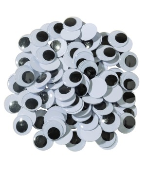 Wiggle Eyes, Black, 20 mm, 100 Pieces