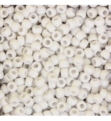 Pony Beads, White, 6 mm x 9 mm, 1000 Pieces