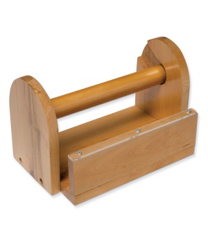 Wood Masking Tape Holder, Natural Wood, 10" x 7" x 6-5/8", 1 Piece