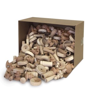 Natural Wood Turnings, Assorted Shapes & Sizes, 18 lb.