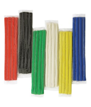 Extruded Modeling Clay, 6 Assorted Colors, 6 Sticks, 1 lb. Total