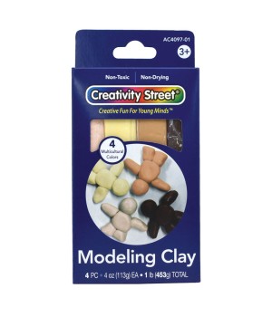 Modeling Clay, 4 Multi-Cultural Assortment, 1 lb/4 Sticks