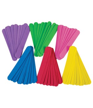 WonderFoam® Jumbo Craft Sticks, Assorted Colors, 6" x 3/4", 100 Count