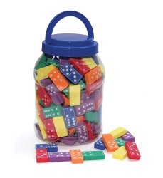 Dominoes, Assorted Colors, 1-3/4" Wide x 3/8" Thick, 168 Pieces