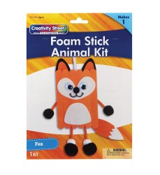 Foam Stick Animal Kit, Fox, 6.75" x 11" x 1", 1 Kit