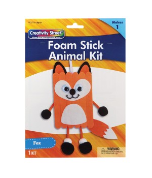 Foam Stick Animal Kit, Fox, 6.75" x 11" x 1", 1 Kit