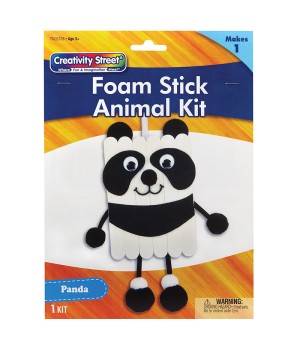 Foam Stick Animal Kit, Panda, 7" x 11.25" x 1", 1 Kit