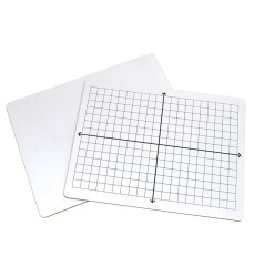 2-Sided Math Whiteboards, XY Axis/Plain, Pack of 10